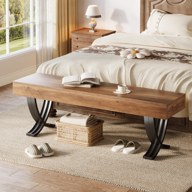modern wooden entryway bench teak wood