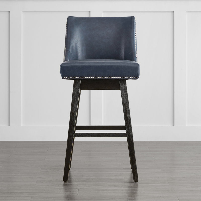 Designer kitchen counter stool with wooden legs