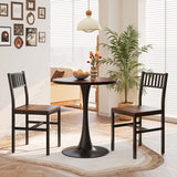 Modern 2 seater teak wood dining table for apartment