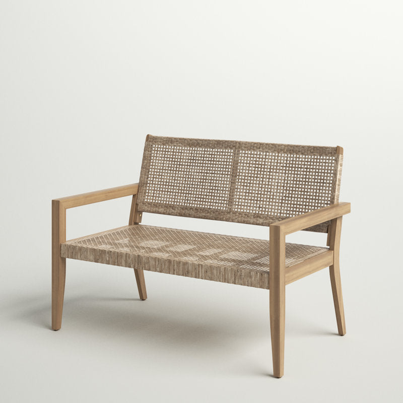 Natural wood cane sofa for home