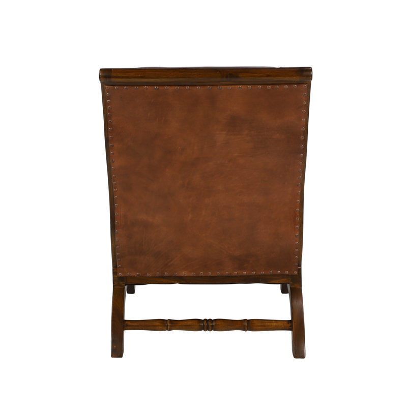 Elegant teak wood lounge chair for home décor
