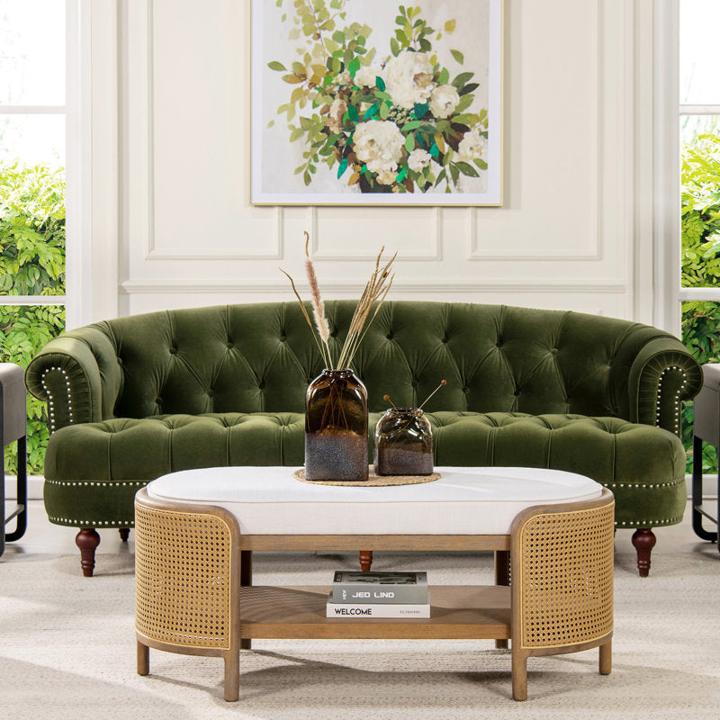 Premium velvet Chesterfield couch for luxury living room