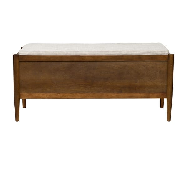 Contemporary entryway organizer bench in solid wood