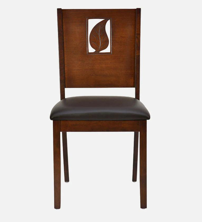 Luxury 6 seater teak wood dining set with stylish chairs