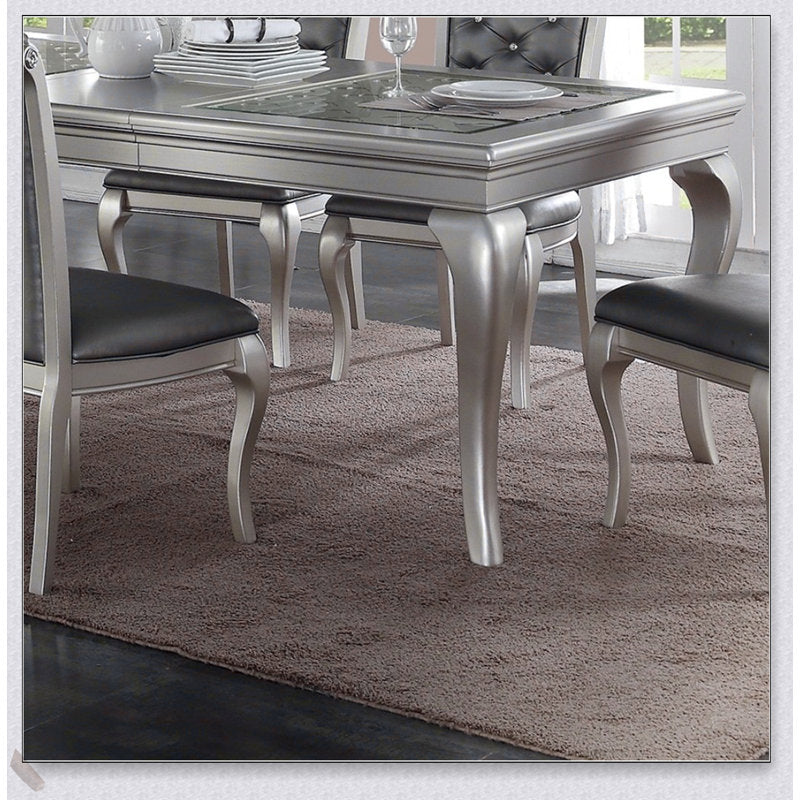 Designer teak wood dining table with tufted chairs