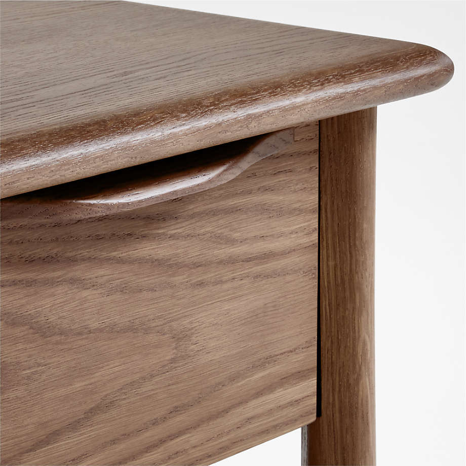 Modern teak side table with sculptural base