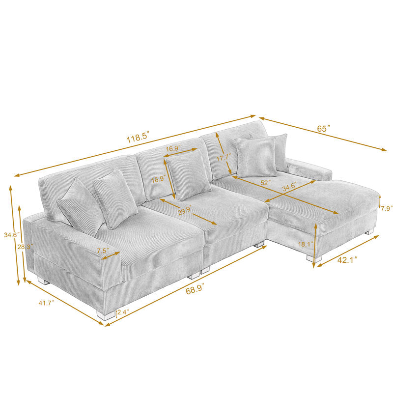 Contemporary modular sofa for luxury home interiors
