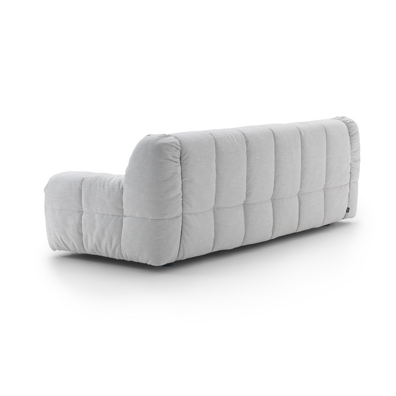 Contemporary plush sofa with soft cushions