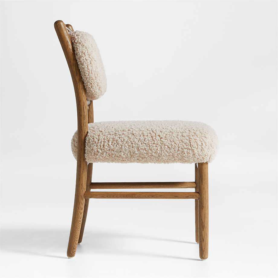 Modern wooden dining chair with cushioned seat
