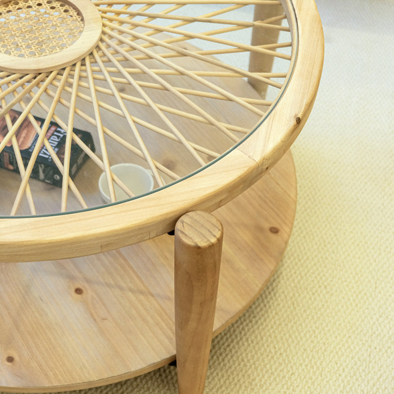 Luxury living room center table in teak wood