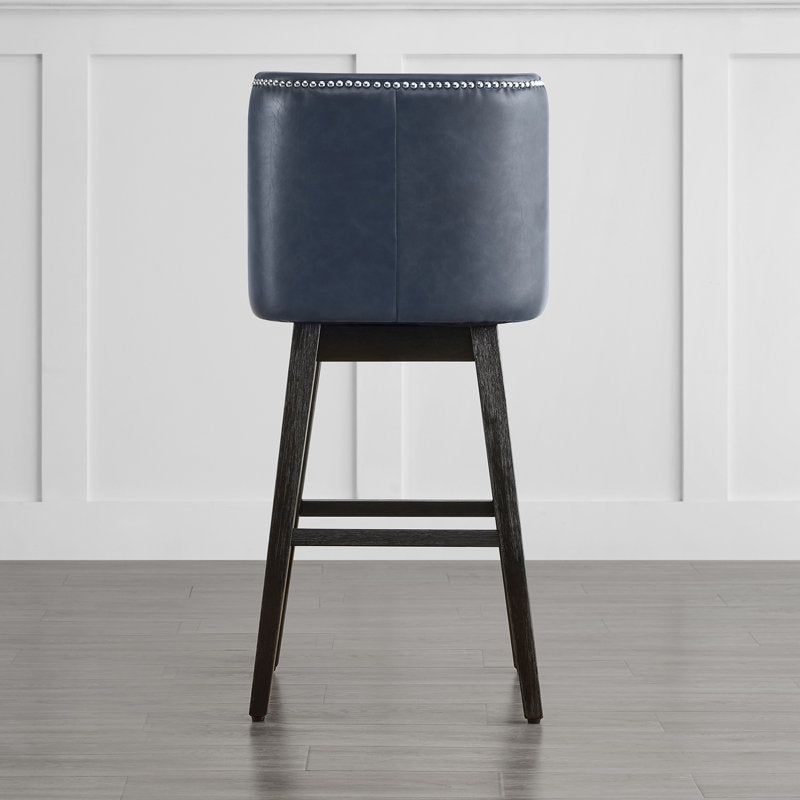 Stylish teak wood high chair with curved backrest