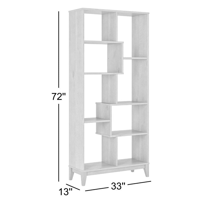 Minimalist teak wood bookcase for living room décor