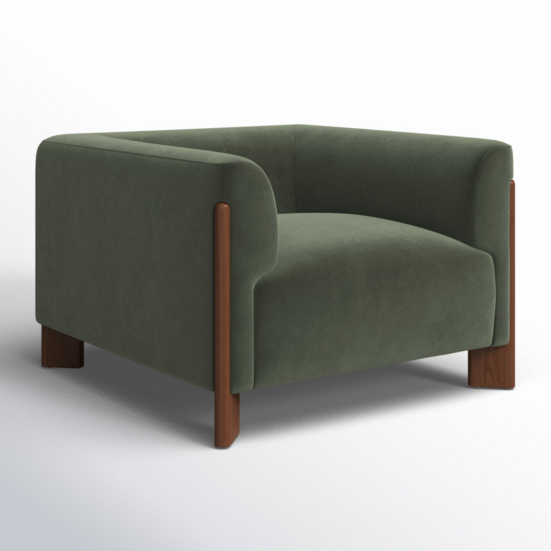 Elegant living room accent chair in teak wood