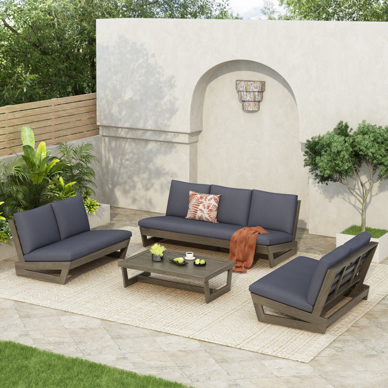 Elegant teak wood outdoor lounge furniture