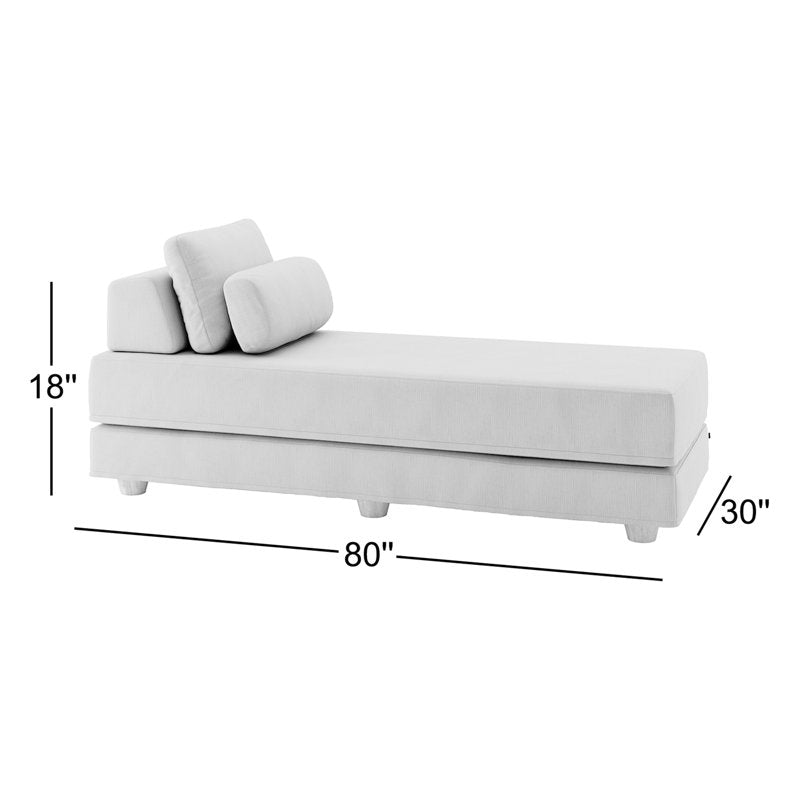 Luxury beige chaise lounge by Sky Rise Decor