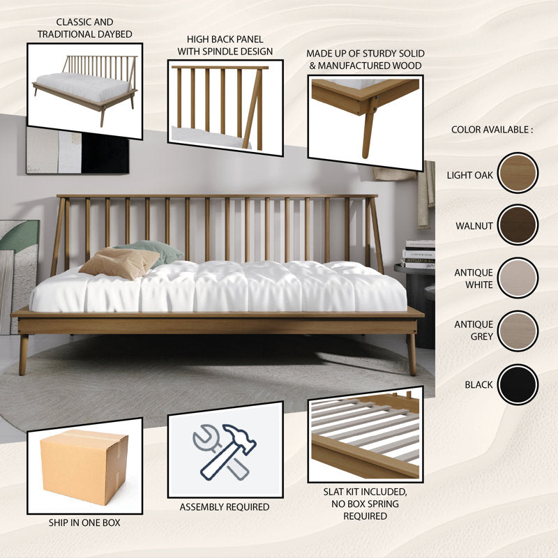 Luxury teak wood bed for modern bedroom