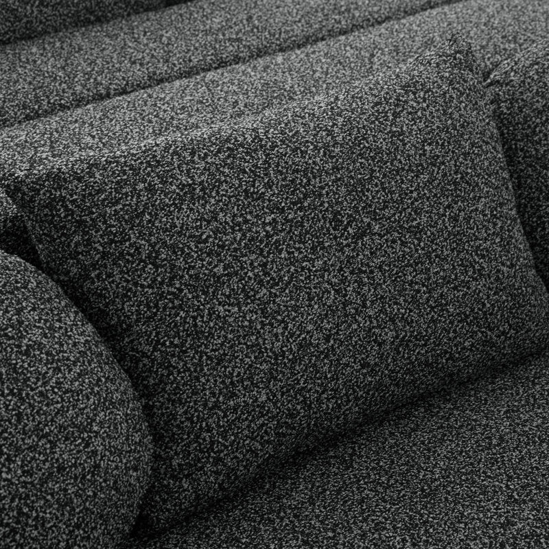 Modern designer modular sofa with bouclé upholstery