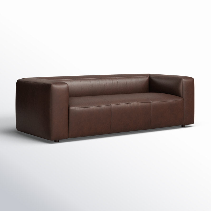 Dark brown luxury leather sofa furniture