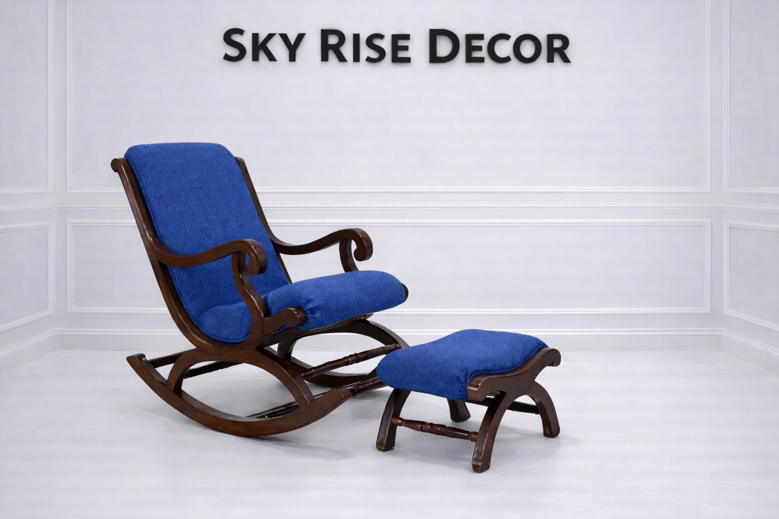 Premium Wooden Rocking Chair with Footrest for Ultimate Comfort