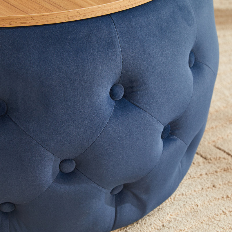 Contemporary round coffee table and ottoman furniture