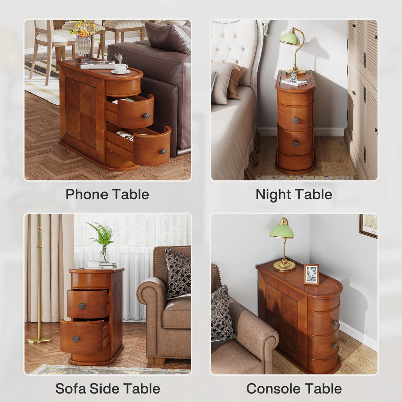 Premium teak wood console cabinet with drawers
