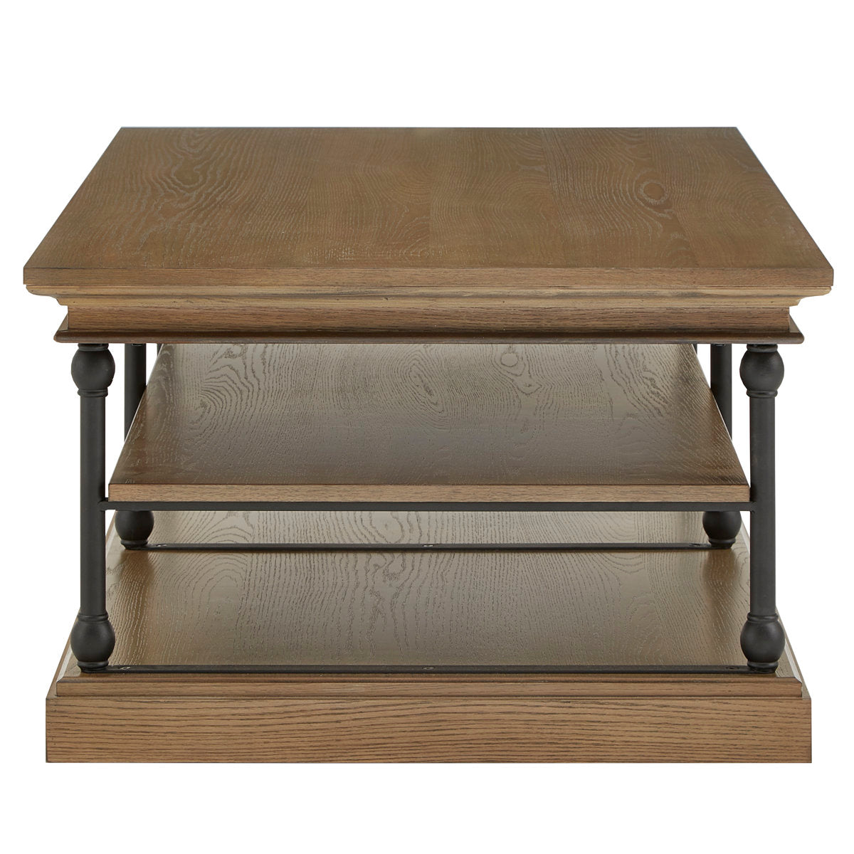 Modern rectangular teak wood coffee table