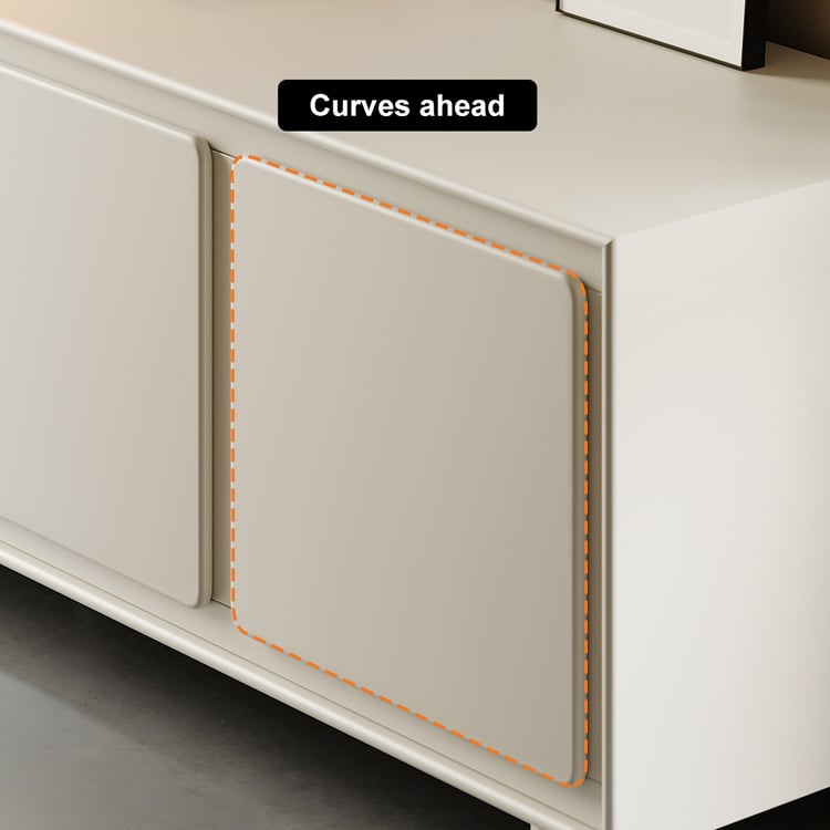 Minimalist wooden storage cabinet for living room
