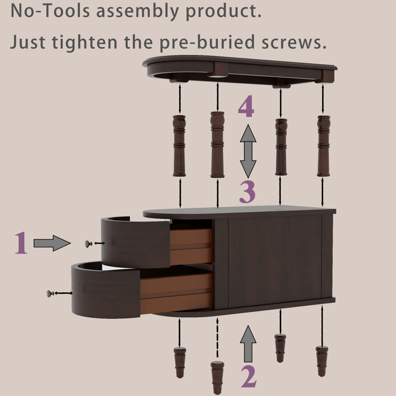 Elegant solid wood accent table for home décor