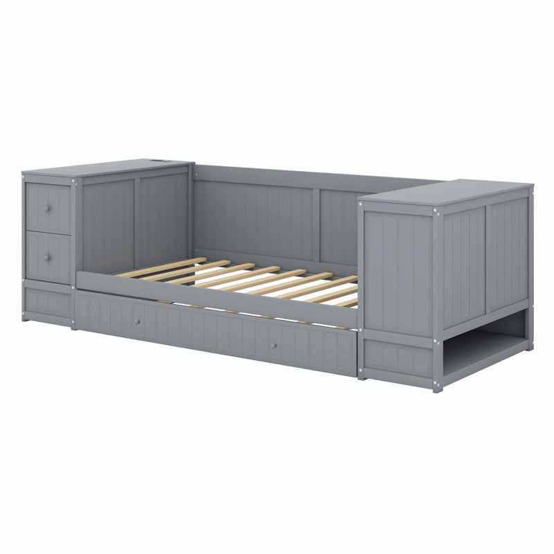 Luxury grey teak wood daybed