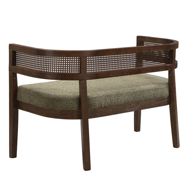 Teak Wood Upholstered Chair Bench
