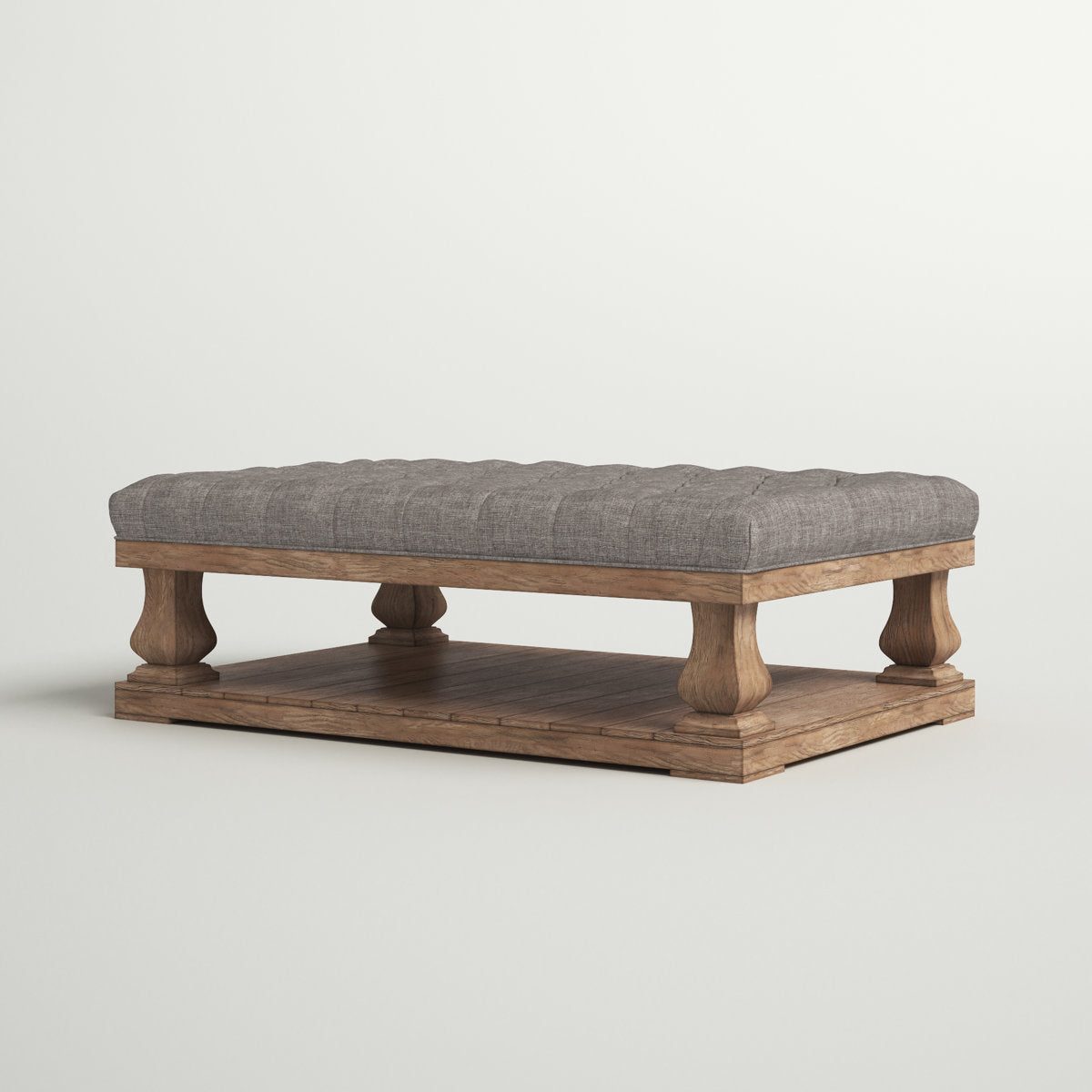 Handmade teak wood coffee table ottoman for modern living room