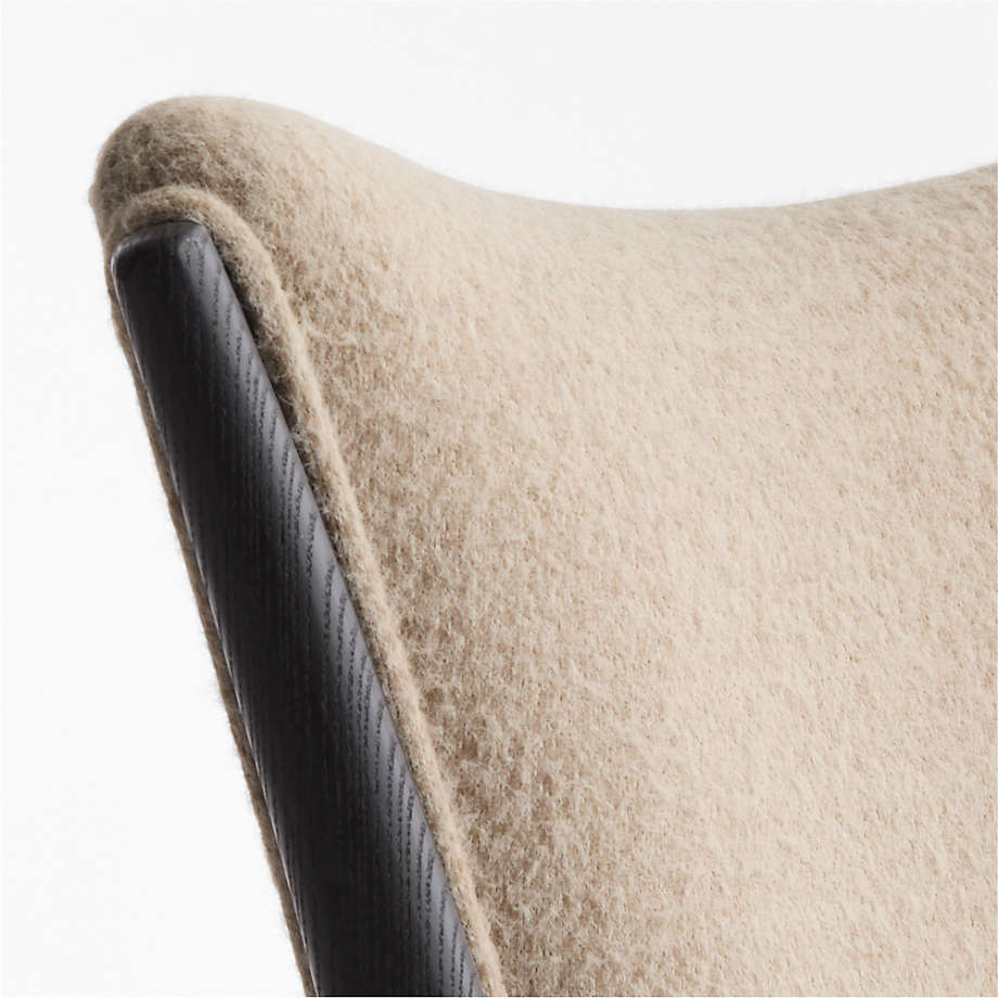Contemporary wooden dining chair with padded seat