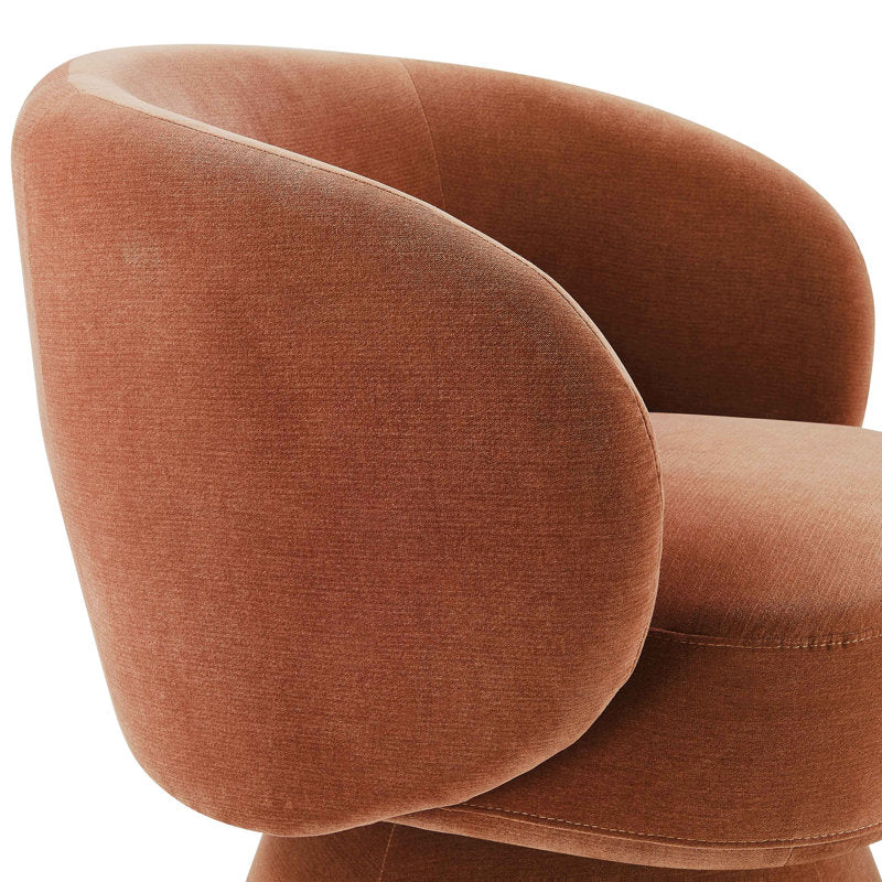 Contemporary velvet accent chair for living room