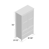 Teak wooden armoire for bedroom storage