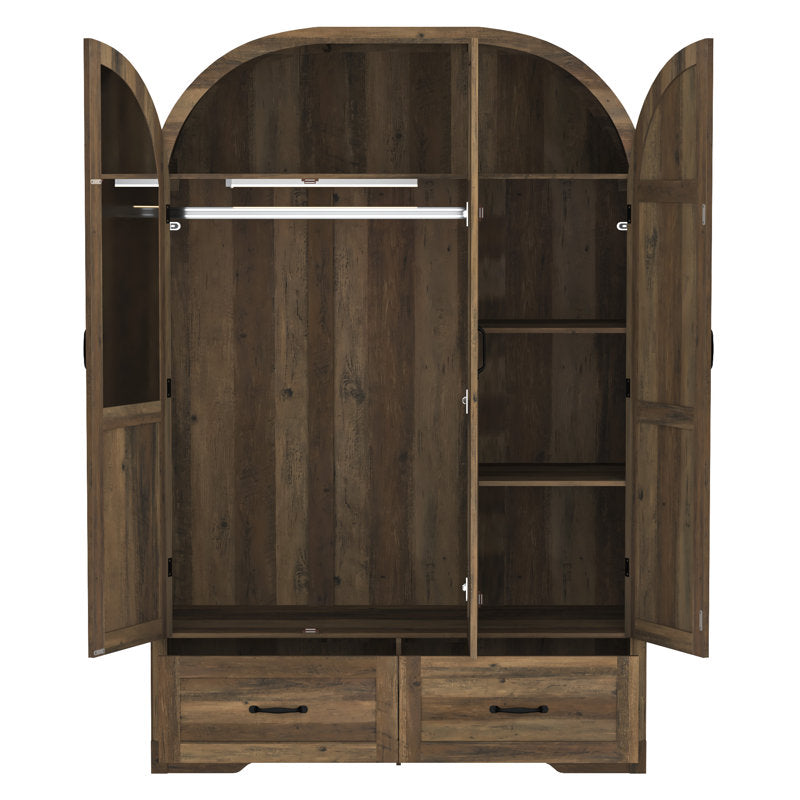 Elegant teak wood bedroom cabinet with premium finish