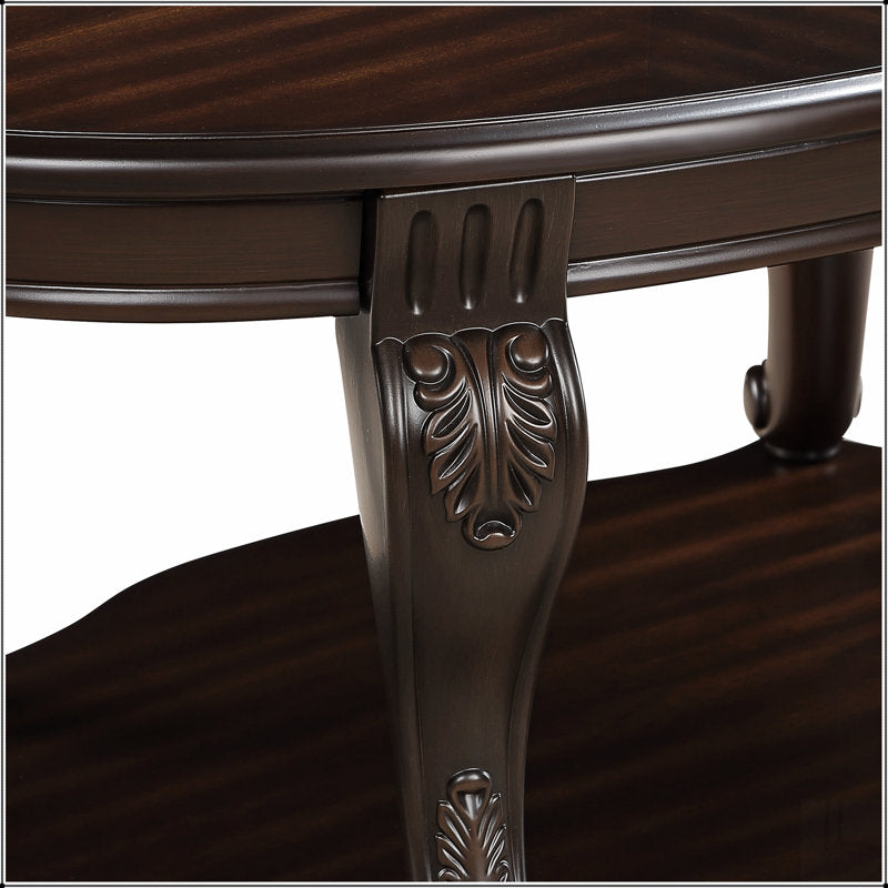 Elegant solid teak wood end table for living room