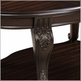 Elegant solid teak wood end table for living room