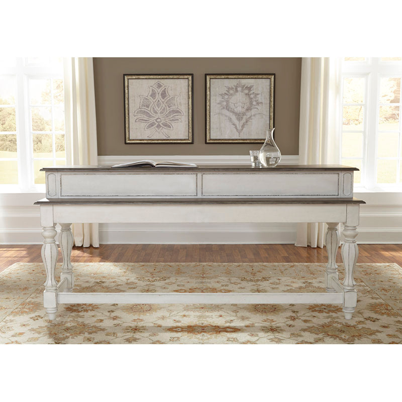 Antique white wooden console table