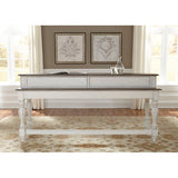 Antique white wooden console table