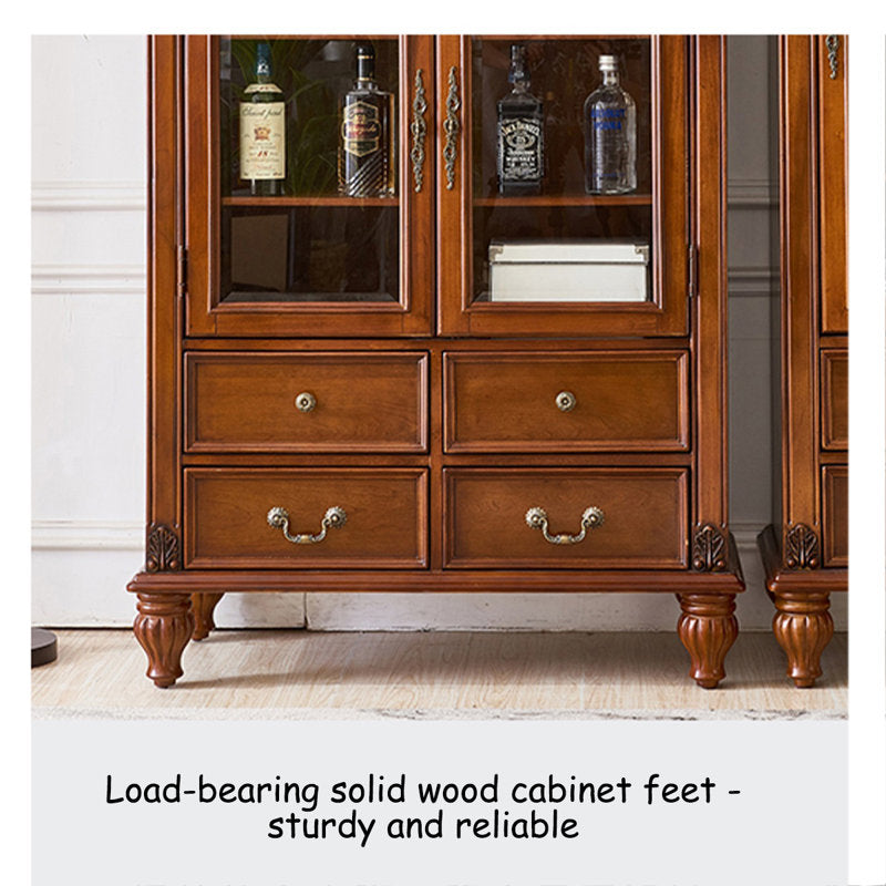 Premium teak wood storage cabinet for living room décor