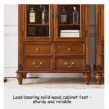 Premium teak wood storage cabinet for living room décor