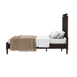 ​Vintage style spindle bed frame with turned posts for rustic-modern home