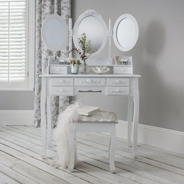 stylish white vanity furniture for bedroom