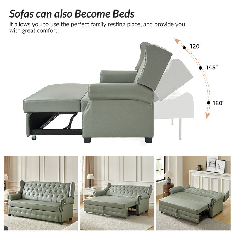 Wingback arm leatherette sofa design