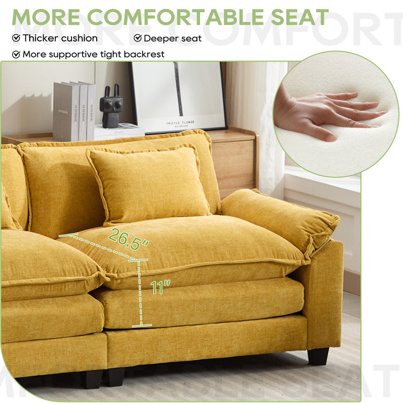 Premium accent chair with soft fabric upholstery