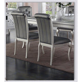 Modern luxury silver dining table for six people