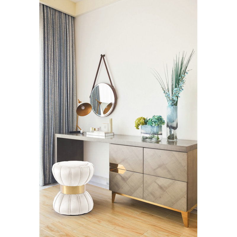 Contemporary round pumpkin ottoman