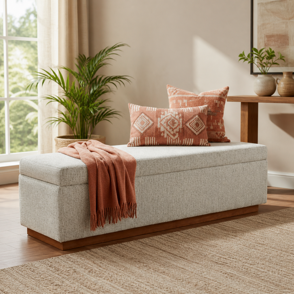 living room storage ottoman bench
