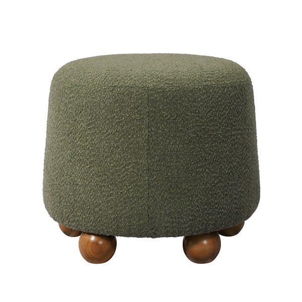 Luxury upholstered pouf stool by Sky Rise Decor
