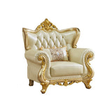 Handcrafted Teak Wood Luxury Accent Chair